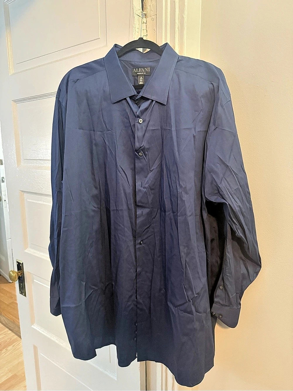Alfani Men's Blue Dress Shirt Size 19- 35/36 Like New